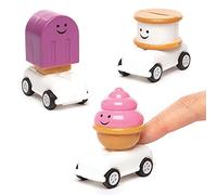 Baker Ross FE350 Sweet Truck Pull Back Racers - Pack of 4, Wind Up Cars, Kids Toys, Party Bag Fillers for Children