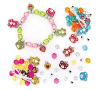 Baker Ross FE368 Teddy Bear Charm Bracelet Kits - Pack of 3, Perfect for Kids Jewellery Making Activities, Bead Art Activities or Party Crafting
