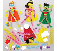 Baker Ross FE403 Star Hero Pipe Cleaner Craft Kit - Pack of 4, Childrens Arts and Crafts Activity, Kids Craft Set to Make and Decorate