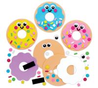 Baker Ross FE406 Donut Mix and Match Magnet Kits - Pack of 8, Foam Craft Set, Fridge Magnets, Assorted Designs, Activity Set