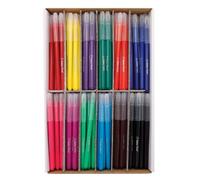 Baker Ross FE415 Brush Tip Marker Pens - Pack of 120, Colouring Pens for Kids, Children's Art Markers