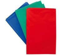 Baker Ross FE435 Heavy Duty Reusable Splash Mats - Pack of 3, 1.5m x 1.5m, Wipe Clean, Red, Green & Blue, Multipurpose Craft Mat