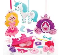 Baker Ross FE505 Princess Sewing Decoration Craft Kits - Pack of 4, Sewing Set for Children, Creative Activities for Kids, Ideal Arts and Crafts Project