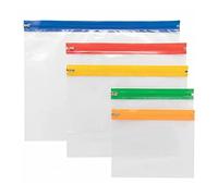 Baker Ross FE589 A3 Zip Bags - Pack of 25, Kids Plastic Wallets to Use as Organiser, Storage for Pencils For School, Plastic Pockets for Kids Craft Supplies Storage