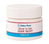 Baker Ross FE590 Glow In The Dark Paint - Pack of 1, Washable Paint, Kids Paint Set, Art Sets for Children,White,100 ml (Pack of 1)