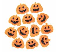 Baker Ross FE738 Pumpkin Glitter Foam Stickers - Pack of 100, Kids Halloween Stickers, Halloween Arts and Crafts Supplies