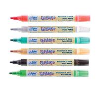 Baker Ross FE797 Glitter Porcelain Deco Paint Pens - Pack of 6, Oil Based Acrylic Markers for Kids Christmas Arts and Crafts Porcelain and Ceramic Painting Activities