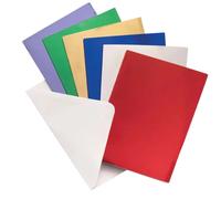 Baker Ross FE829 Christmas Metallic Greeting Cards - Pack of 12, Card Blanks fo