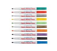 Baker Ross FE831 Christmas Fabric Pens - Pack of 10, Marker Pens for Kids, Ideal for Cloth and Fabric for Kids Arts and Crafts Projects