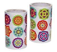 Baker Ross FE841 Rangoli Sticker Rolls - Pack of 600, Kids Stickers, Ideal for Children's Arts and Crafts Projects, Great for Card Making and Scrapbooking