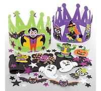Baker Ross FE928 Halloween Crown Kits - Pack of 3, Make Your Own Halloween Decorations, Great for a Halloween Party and Kids Costumes
