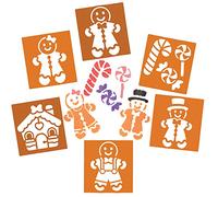 Baker Ross (FE931)Gingerbread Stencils Christmas Craft Supplies,Brown, Pack of 8