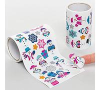 Baker Ross FE944 Snowman Stickers - Pack of 800, Kids Stickers, Ideal for Children's Arts and Crafts Projects, Great for Card Making and Scrapbooking
