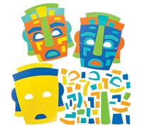 Baker Ross FN020 Mayan Masks Kits - Pack of 8, Educational Arts and Crafts Kits, Learning Resources