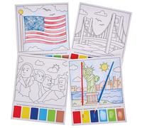 Baker Ross FN033 USA Scenes Magic Painting Kits - Pack of 10, Painting Kits for Kids