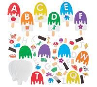 Baker Ross FN107 ABC Lollies Mix & Match Magnet Kits - Pack of 26, Educational Arts and Crafts Kits, Learning Resources