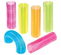 Baker Ross FN147 Super Long Mini Coil Springs - Pack of 6, Spring Toys for Party Bags, Fidget Toys