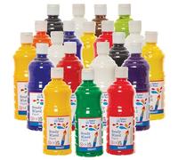 Baker Ross FN165 Ready Mixed Paints Classpack - Pack of 20, Paint Value Pack of Bottles, Paint for Kids