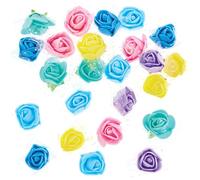 Baker Ross FN233 Foam Roses - Pack of 24, Flower Embellishments for Arts and Crafts, Wedding, Decorations