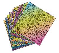 Baker Ross FN271 Colourful Animal Printed Paper Pack - Pack of 48, Printed Paper For Crafts, Scrapbooking, Decorations, Patterned Paper