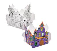 Baker Ross FN294 Giant Colour in Play Haunted House - Halloween Arts and Crafts for Kids, Halloween Decorations