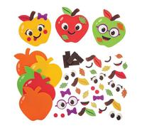 Baker Ross FN306 Apple Mix and Match Magnet Kits - Pack of 8, Autumn Arts and Crafts for Kids, Autumn Decorations