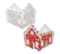 Baker Ross FN327 Build Your Own Giant Gingerbread Play House - Christmas Arts and Crafts for Kids, Christmas Decorations