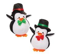 Baker Ross FN349 Penguin Plush Soft Toys - Pack of 2, Christmas Party Bag Fillers for Kids