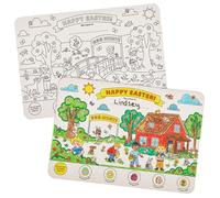 Baker Ross FN398 Easter Egg Hunt Colour-in Placemats - Pack of 8, Easter Colouring Decorations for Kids