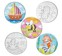 Baker Ross FN413 Summer Window Decorations - Pack of 20, Colour-in Window Decorations for Kids