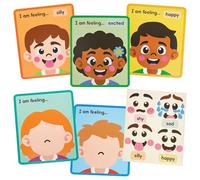 Baker Ross FN428 How I'm Feeling Face Kits - Pack of 8, Educational Arts and Crafts for Kids and Schools