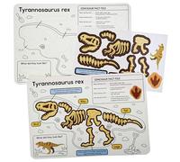 Baker Ross FN431 Dinosaur Fossil Sticker Fact Sheets - Pack of 4, STEM and Science, and Learning Aids for Kids and Schools