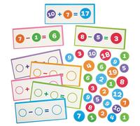 Baker Ross FN443 Addition & Subtraction Cards and Counters Pack - Per Pack, STEM, Science, Maths and Learning Aids for Kids and Schools