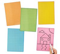 Baker Ross FN444 Lattice Symmetry Wipe Clean Drawing Board Blanks - Pack of 10, Educational Drawing Boards for Kids