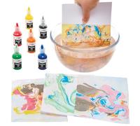 Baker Ross FN471 Marbling Inks Bumper Pack - Pack of 6, Water Marbling Arts and Crafts, Pattern Making for Kids