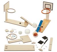 Baker Ross FN474 Wooden Basketball Shooting Kit - Pack of 1, STEM, Science, Maths and Learning Aids for Kids and Schools