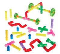 Baker Ross FN482 Building Construction Tubes - Pack of 48, Educational Building Blocks and Learning Tools for Kids