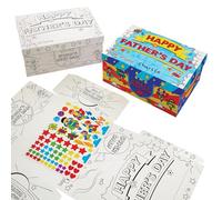 Baker Ross FN492 Colour-in & Sticker Father's Day Gift Box - Pack of 1, Father's Day Arts and Crafts for Kids
