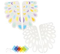 Baker Ross FN501 Stained Glass Bird Wing Kits - Pack of 2, Fancy Dress and Dress Up Arts and Crafts for Kids