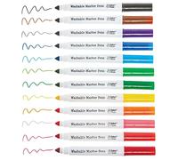 Baker Ross FN513 Washable Colour Marker Pens - Pack of 12, Felt Tip Pens for Kids