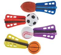 Baker Ross FN539 Foam Rocket Sports Balls - Pack of 4, Fidget Toys for Kids, Party Bag Fillers for Kids