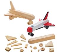 Baker Ross FN540 Wooden Space Shuttle Kits - Pack of 2, STEM, Science, Maths and Learning Aids for Kids and Schools
