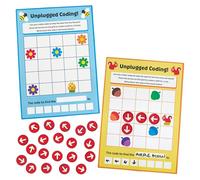 Baker Ross FN541 Unplugged Coding Puzzle Games - Pack of 5, STEM, Science, Maths and Learning Aids for Kids and Schools