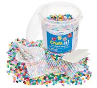 Baker Ross FN542 Fuse Beads Bumper Value Tub - Pack of 5000, Bright Multi-Coloured Craft Beads for Kids’ DIY Projects and Jewellery Making
