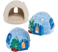 Baker Ross FN615 Igloo Ceramic Tealight Holders - Pack of 2, Charming Winter-Themed Decorations, Perfect for Adding a Festive Glow to Homes and Seasonal Displays
