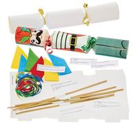 Baker Ross FN650 Make Your Own Christmas Cracker Kits - Pack of 8, Christmas Craft Sets for Children to Create Personalised Christmas Crackers