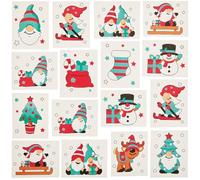 Baker Ross FN663 Christmas Gonk Pals Tattoos - Pack of 48, Fun Christmas Temporary Tattoos for Kids