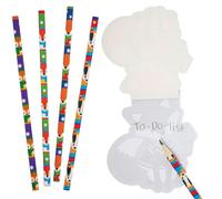 Baker Ross FN667 Winter Woodland Animals Pencils - Pack of 12, Christmas Pencil Set, Party Bag Fillers