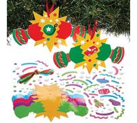 Baker Ross FN679 Christmas Cracker Mix & Match Decoration Kits - Pack of 6, Christmas Craft Sets for Holiday Cracker Decorations