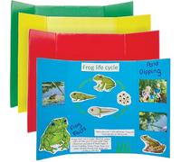 Baker Ross FN683 Small Coloured Presentation Boards - Pack of 4, Display Boards for Crafts, Presentations, Table Top Projects